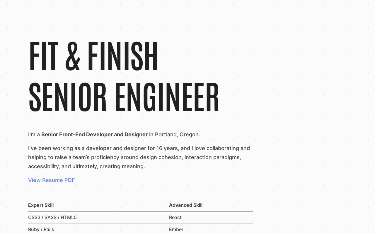 Senior Front End Engineer And Designer In Portland Oregon Senior front end engineer and designer in portland oregon